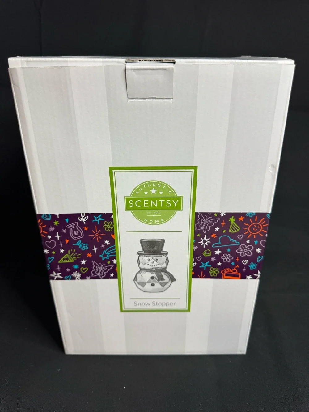 ✨🆕 NIB Iridescent Scentsy Snow Stopper Prismatic Snowman Warmer